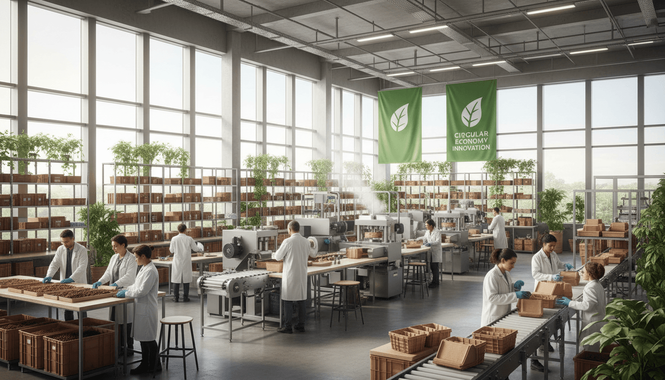 Industrial recycling facility processing thermoplastic waste materials